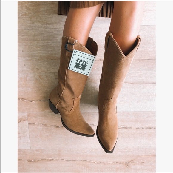 FRYE Sacha tall leather suede boots size 9 - Picture 2 of 8